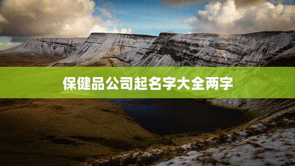 保健品公司起名字大全两字