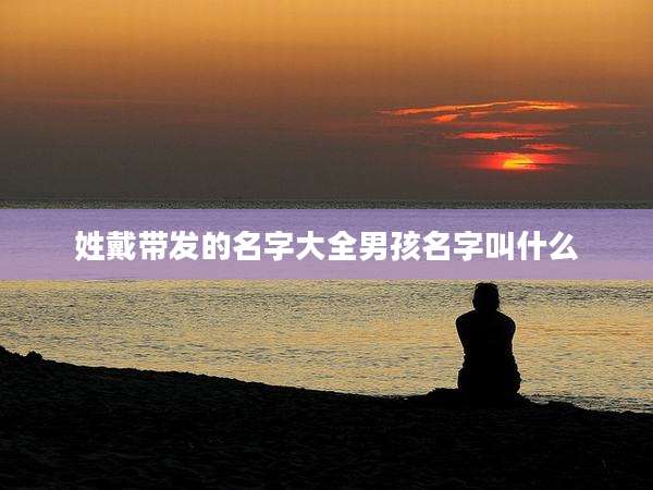 姓戴带发的名字大全男孩名字叫什么
