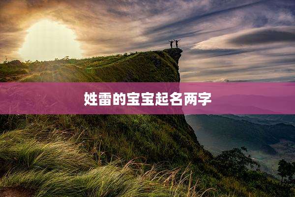 姓雷的宝宝起名两字