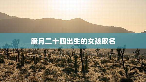 腊月二十四出生的女孩取名