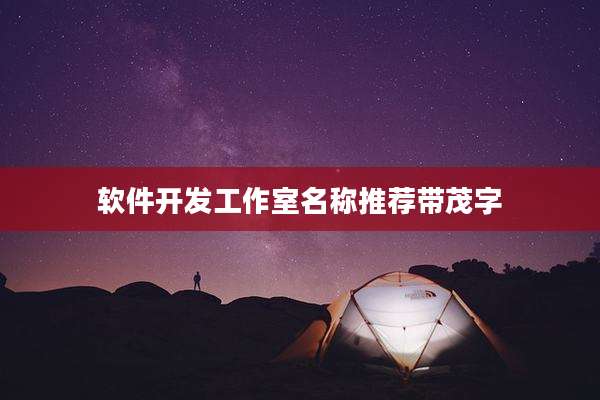 软件开发工作室名称推荐带茂字
