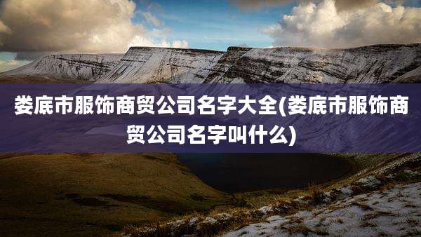 娄底市服饰商贸公司名字大全(娄底市服饰商贸公司名字叫什么)