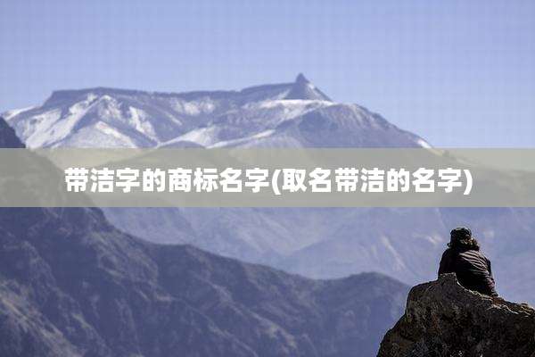 带洁字的商标名字(取名带洁的名字)