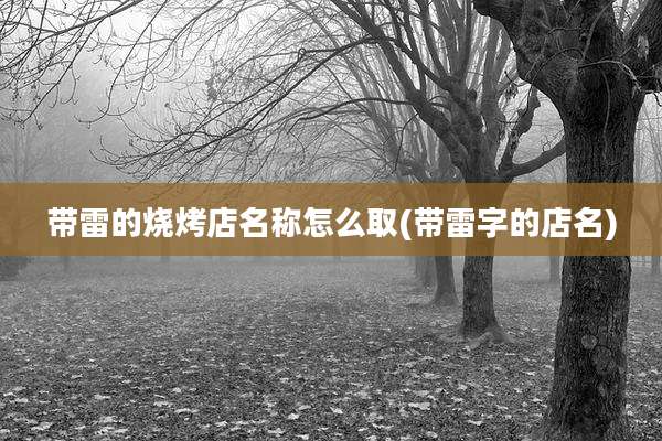 带雷的烧烤店名称怎么取(带雷字的店名)