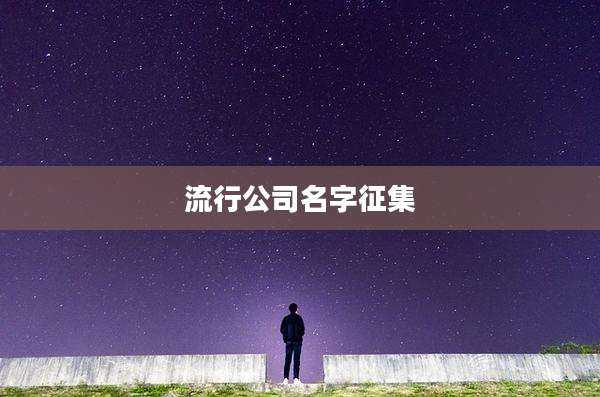流行公司名字征集