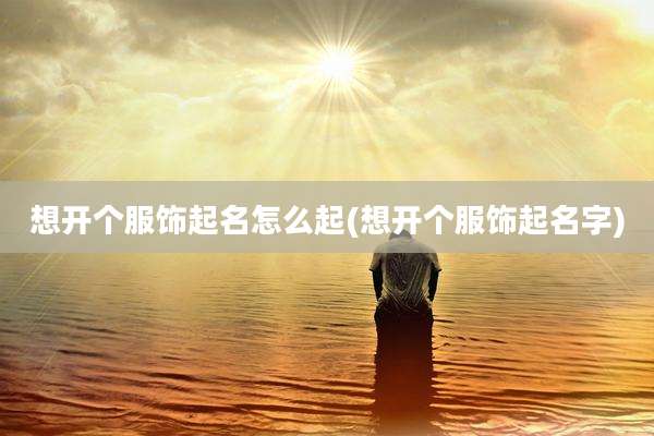 想开个服饰起名怎么起(想开个服饰起名字)