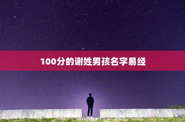 100分的谢姓男孩名字易经