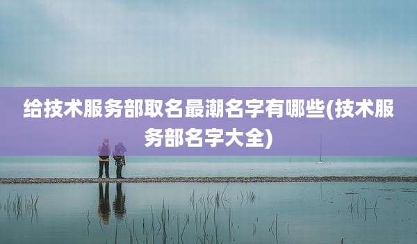 给技术服务部取名最潮名字有哪些(技术服务部名字大全)