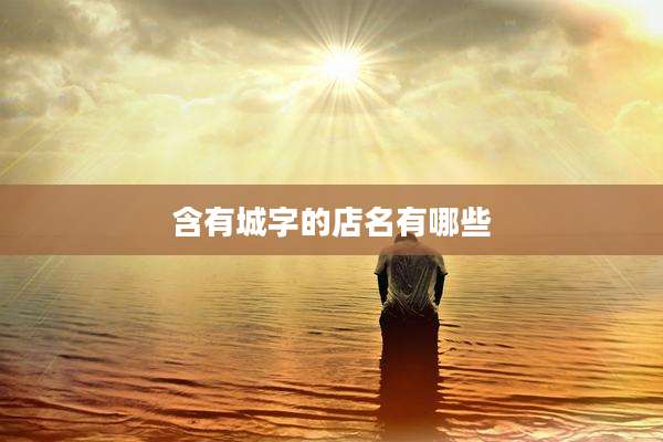 含有城字的店名有哪些