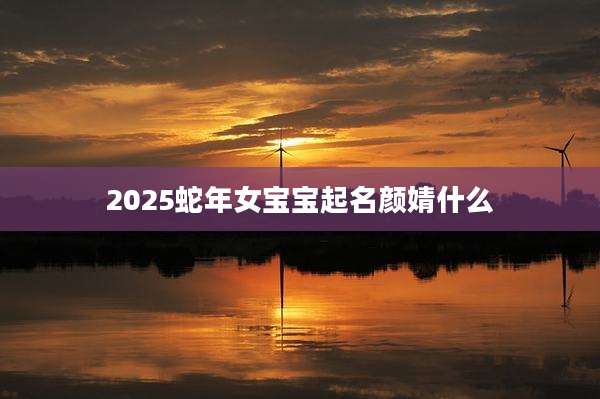 2025蛇年女宝宝起名颜婧什么