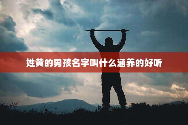 姓黄的男孩名字叫什么涵养的好听