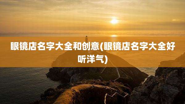 眼镜店名字大全和创意(眼镜店名字大全好听洋气)