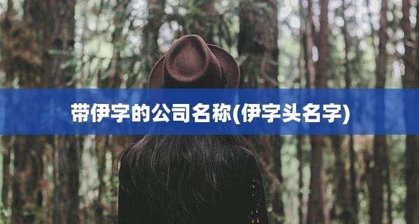 带伊字的公司名称(伊字头名字)