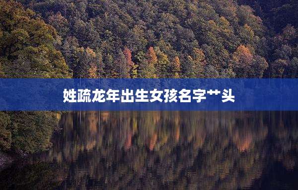 姓疏龙年出生女孩名字艹头