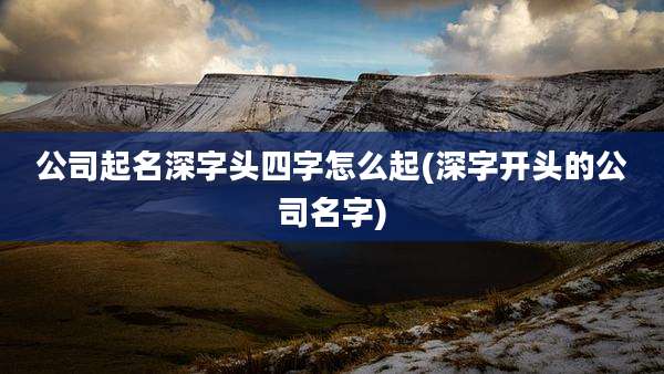 公司起名深字头四字怎么起(深字开头的公司名字)