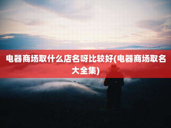 电器商场取什么店名呀比较好(电器商场取名大全集)