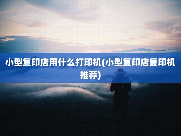 小型复印店用什么打印机(小型复印店复印机推荐)