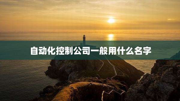 自动化控制公司一般用什么名字