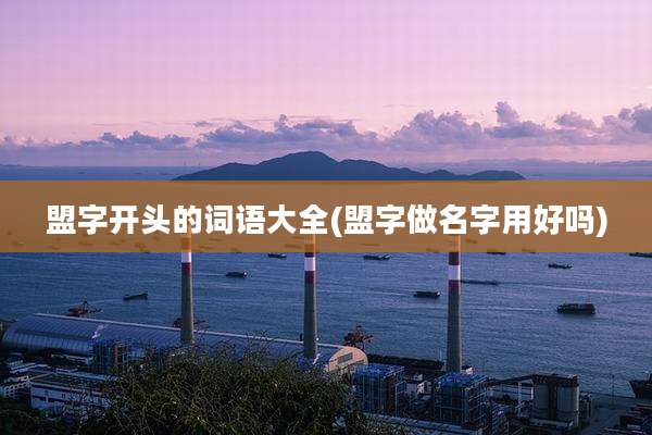 盟字开头的词语大全(盟字做名字用好吗)