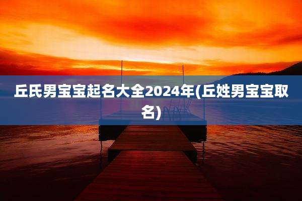 丘氏男宝宝起名大全2024年(丘姓男宝宝取名)