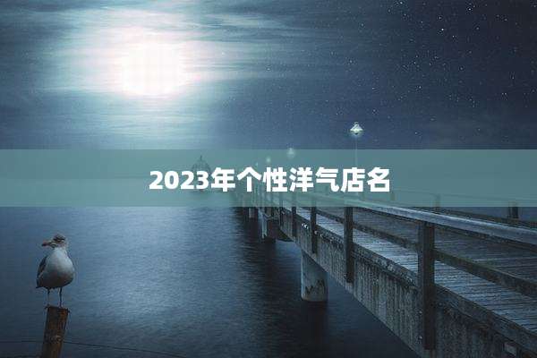 2023年个性洋气店名