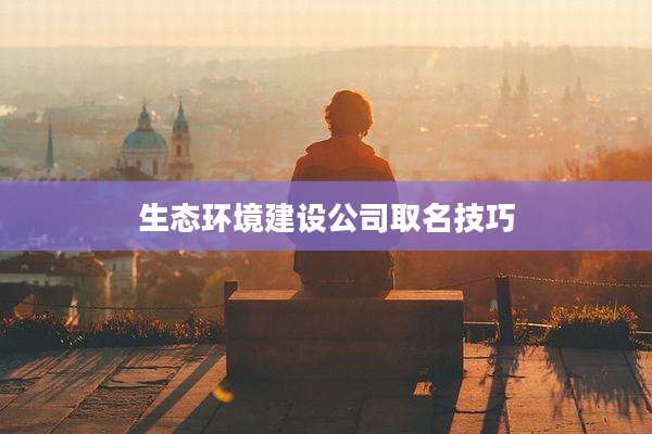 生态环境建设公司取名技巧