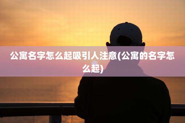 公寓名字怎么起吸引人注意(公寓的名字怎么起)
