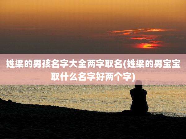 姓梁的男孩名字大全两字取名(姓梁的男宝宝取什么名字好两个字)