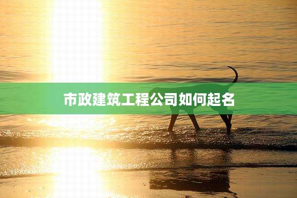 市政建筑工程公司如何起名