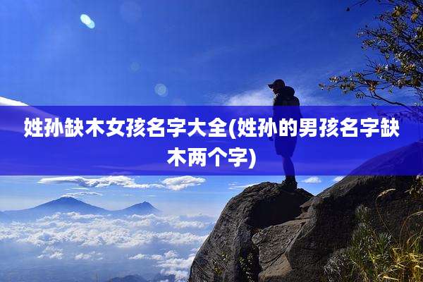 姓孙缺木女孩名字大全(姓孙的男孩名字缺木两个字)