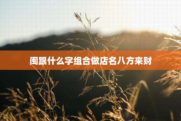 闽跟什么字组合做店名八方来财