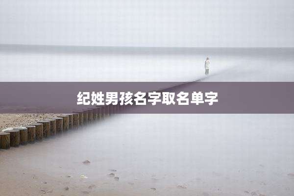 纪姓男孩名字取名单字
