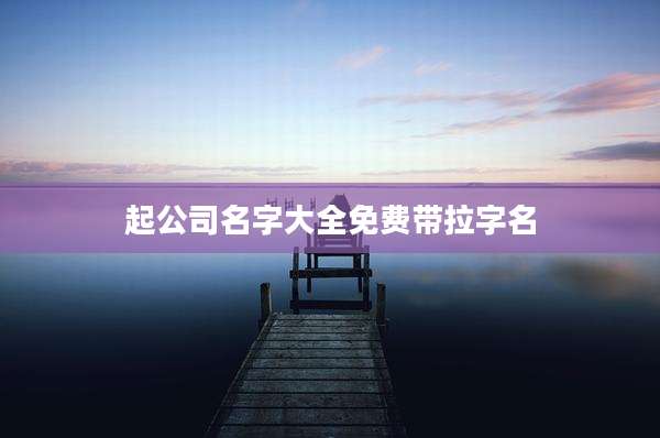 起公司名字大全免费带拉字名