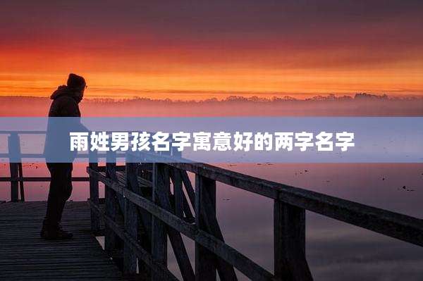 雨姓男孩名字寓意好的两字名字