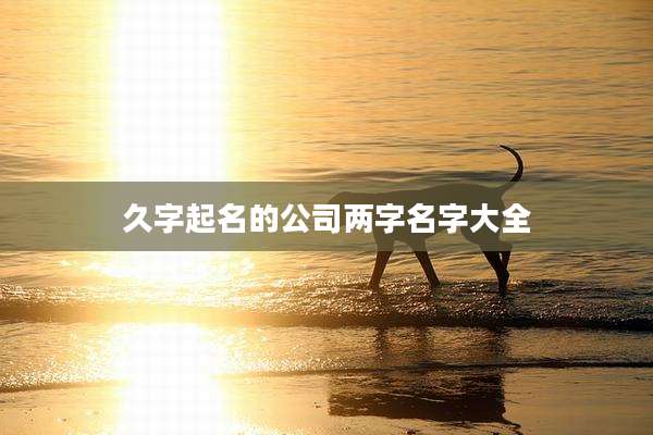 久字起名的公司两字名字大全