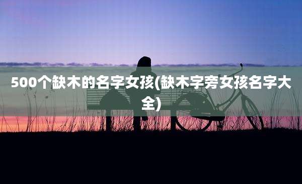 500个缺木的名字女孩(缺木字旁女孩名字大全)