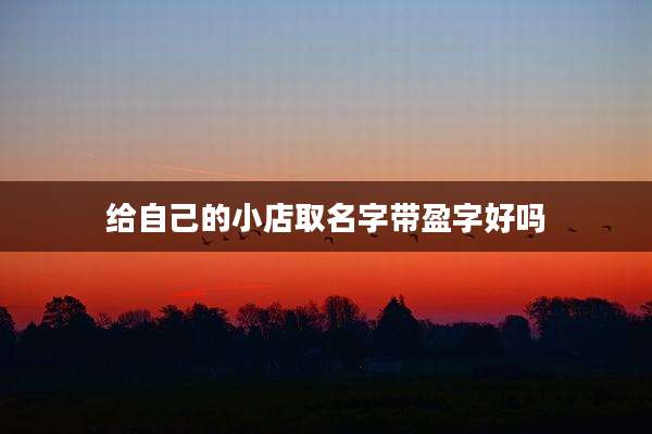 给自己的小店取名字带盈字好吗