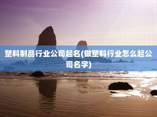 塑料制品行业公司起名(做塑料行业怎么起公司名字)