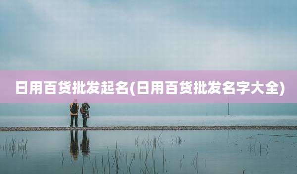 日用百货批发起名(日用百货批发名字大全)