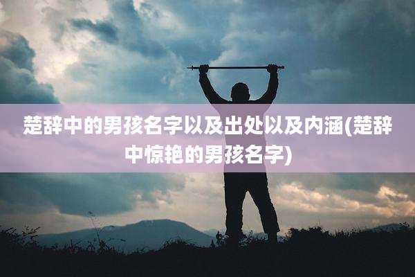 楚辞中的男孩名字以及出处以及内涵(楚辞中惊艳的男孩名字)