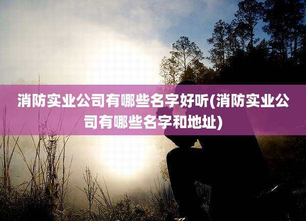 消防实业公司有哪些名字好听(消防实业公司有哪些名字和地址)