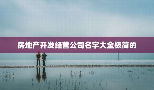 房地产开发经营公司名字大全极简的