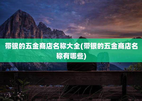 带银的五金商店名称大全(带银的五金商店名称有哪些)