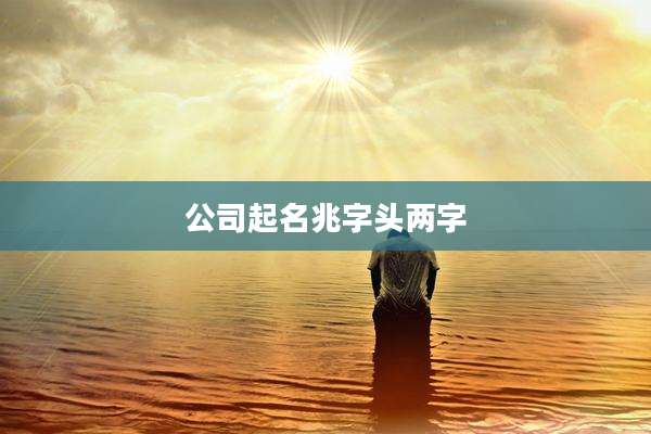 公司起名兆字头两字