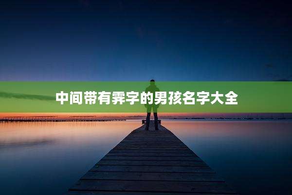 中间带有霁字的男孩名字大全