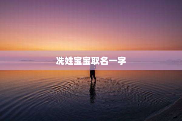 冼姓宝宝取名一字