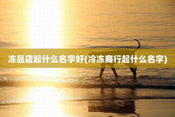 冻品店起什么名字好(冷冻商行起什么名字)