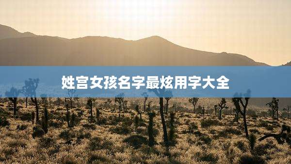 姓宫女孩名字最炫用字大全