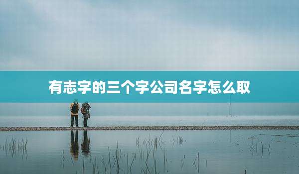 有志字的三个字公司名字怎么取