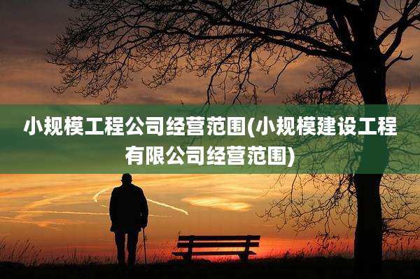 小规模工程公司经营范围(小规模建设工程有限公司经营范围)
